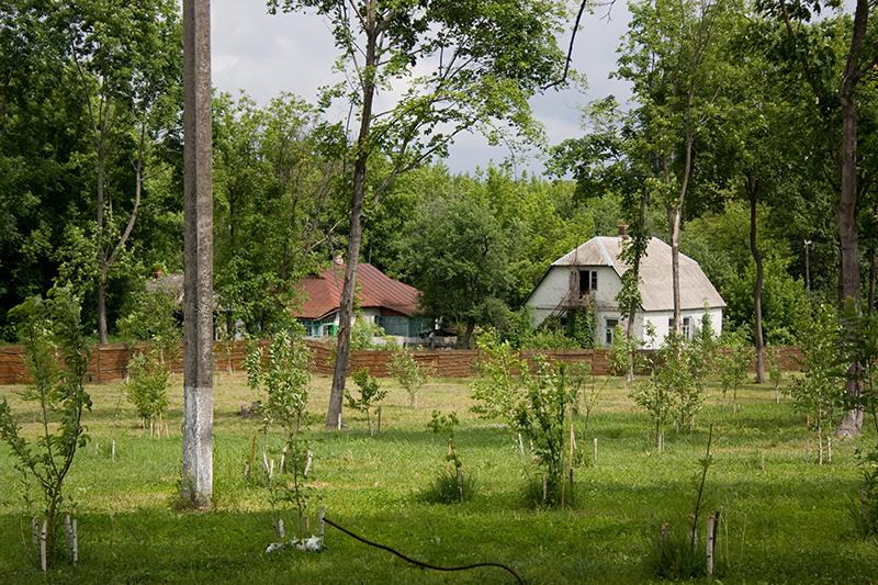 Homes in the Chernobyl Nuclear Power Plant area