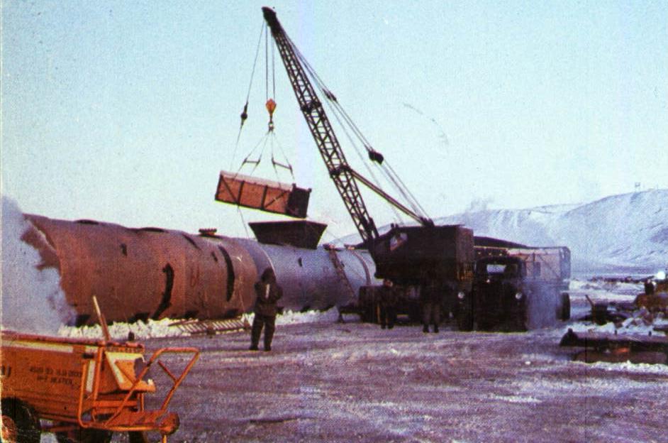 Contaminated ice being collected for shipment Contaminated ice being collected for shipment